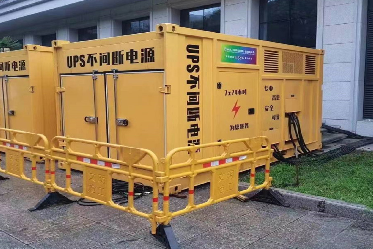 总口管理区发电机租赁施工现场